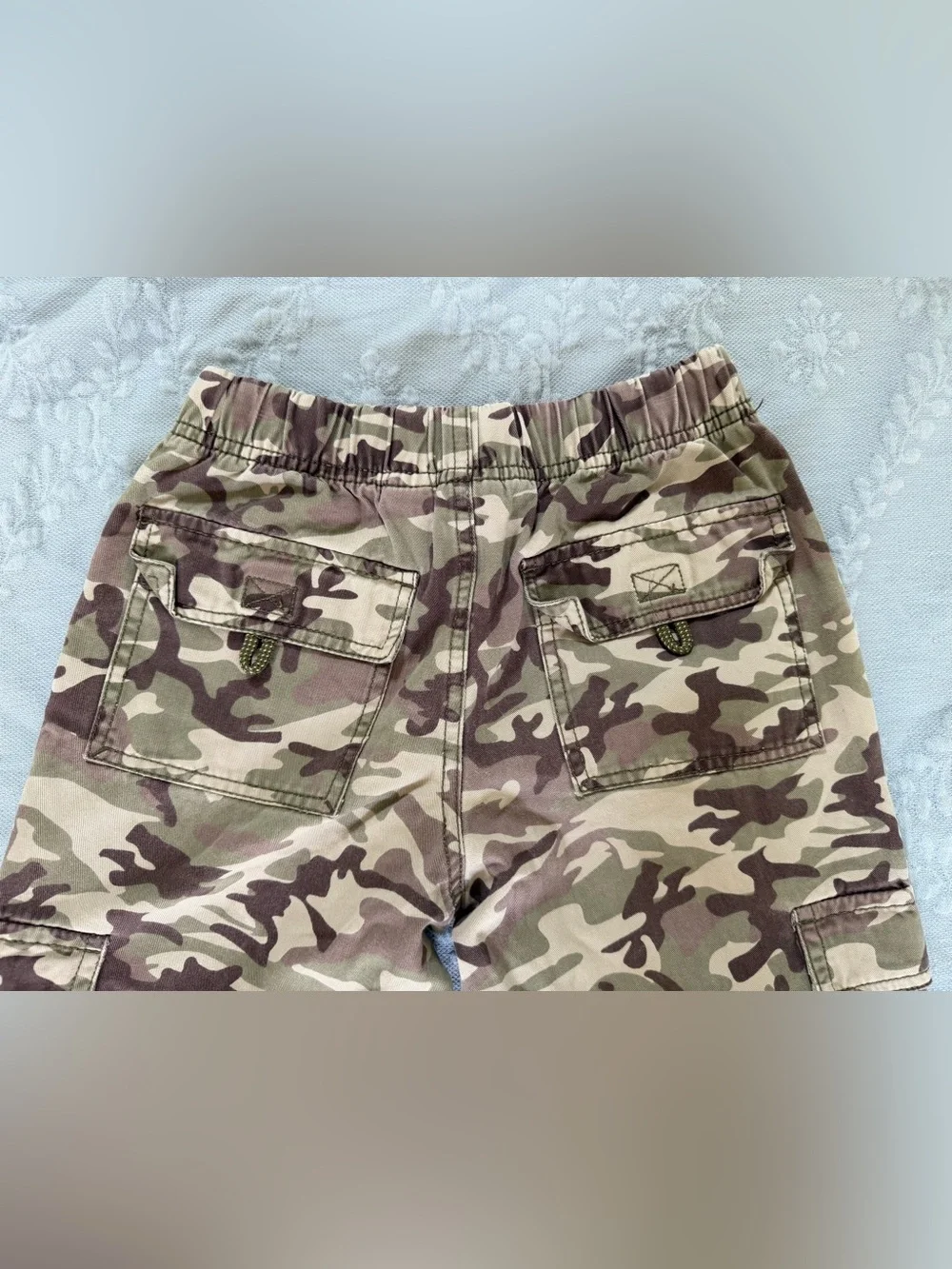 L.L.Bean | Boys Camo Cargo Pants | Size 10 | Drawstring Pull-On Utility Cotton